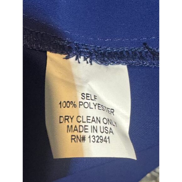 Amanda Uprichard Cobalt Blue Layered Flutter Sleeve Top Size Small - Picture 6 of 6